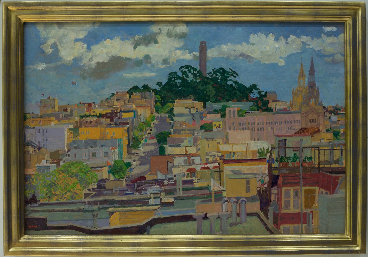 San Francisco The Cranley Gallery   SN570 Coit Tower From 875 Greenwich.framed 